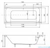 Besco Optima 150x70cm wanna prostokątna + obudowa + syfon #WAO-150-PK/#OAO-150-PK/19975